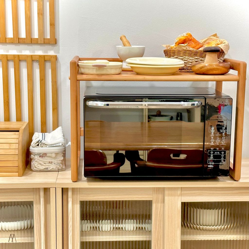 MAAI Design Obun Shelf ชั้นวางไมโครเวฟ ชั้นวางของอเนกประสงค์ หรือชั้นวางเตาอบไมโครเวฟ  หรือจะคร่อมไมโครเวฟ สไตล์ญี่ปุ่น