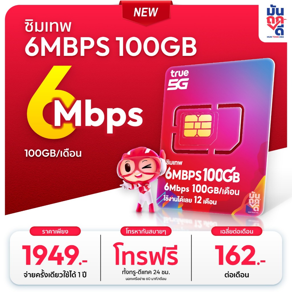 True - 6Mbps 100GB