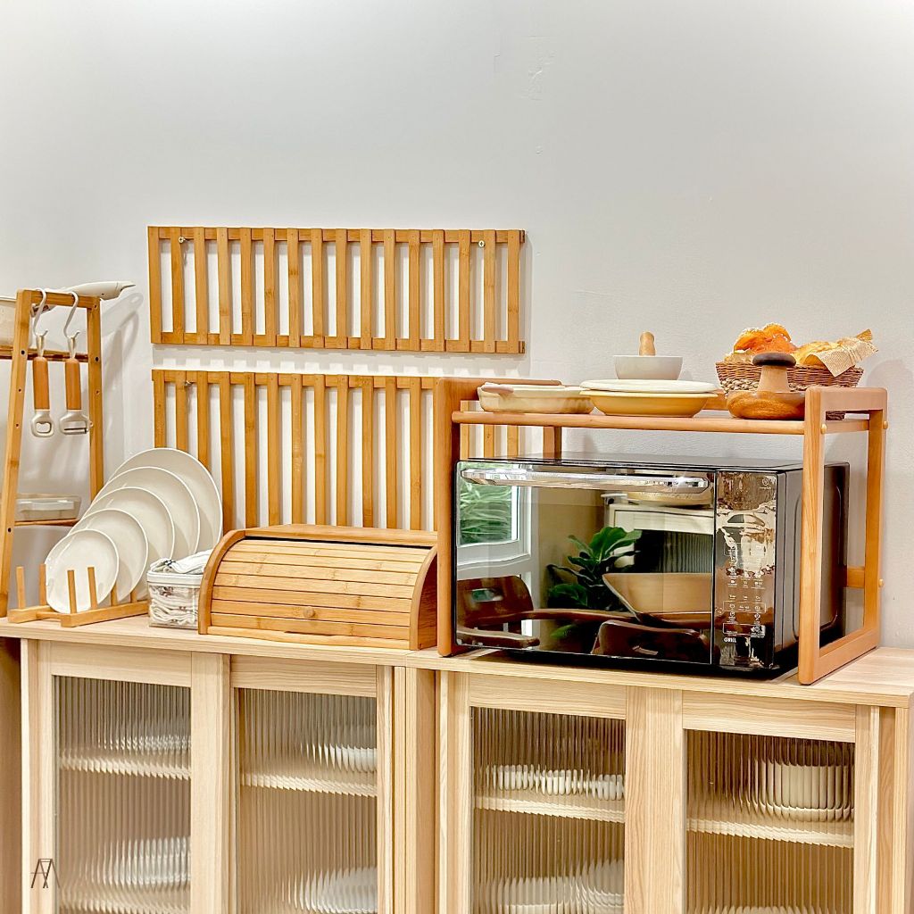 MAAI Design Obun Shelf ชั้นวางไมโครเวฟ ชั้นวางของอเนกประสงค์ หรือชั้นวางเตาอบไมโครเวฟ  หรือจะคร่อมไมโครเวฟ สไตล์ญี่ปุ่น