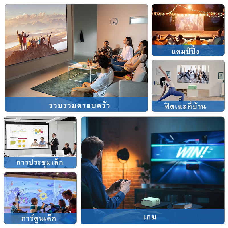 QIAOLET โปรเจคเตอร์  Z1 โปรเจคเตอร์มินิ  โปรเจคเตอร์โทรศัพท์มือถือ หน้าจอเดียวกัน HD 1080P มินิโปรเจคเตอร์ สำนักงานที่บ้