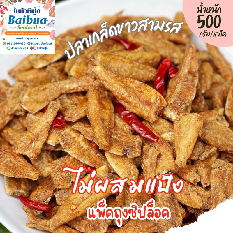 ปลาเกล็ดขาวสามรส 500 กรัม ปลากรอบ ไม่ผสมแป้ง กรอบอร่อย ไม่เหม็นหืน ถุงซิปล็อก ส่งไว ราคาคุ้มค่า