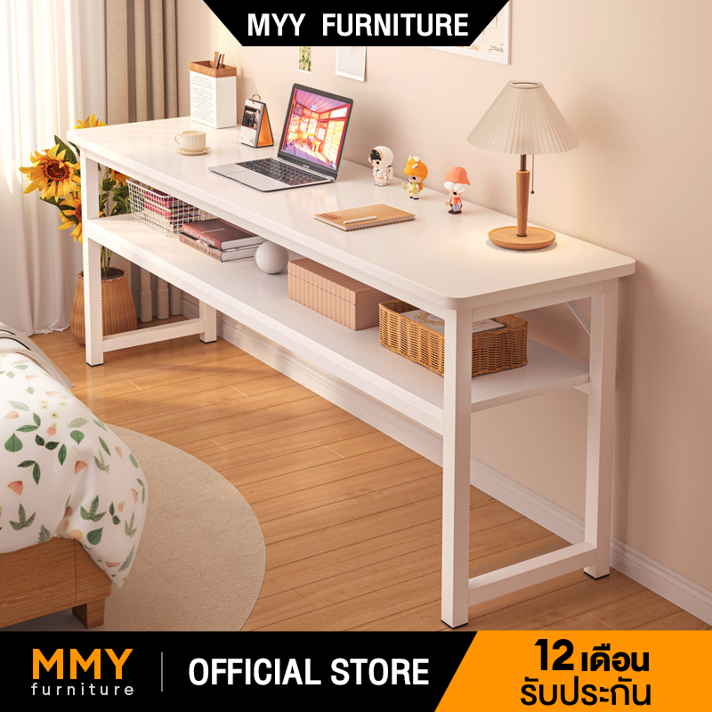 MMY โต๊ะทํางาน 160cm โต๊ะคอม ไตล์เรียบง่าย OFFICE COMPUTER DESK เหมาะสำหรับทำงานที่บ้าน หลายที่นั่ง