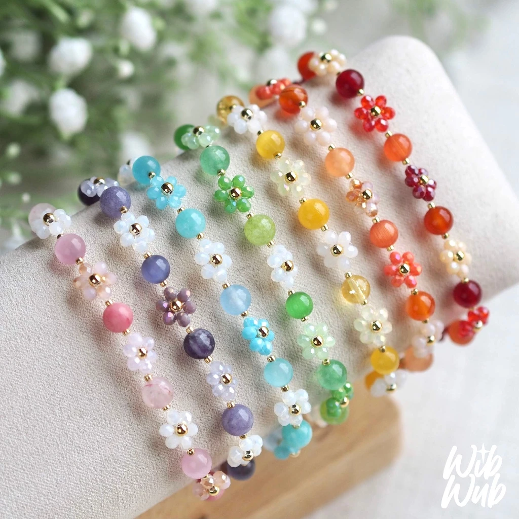 สร้อยข้อมือ/กำไล หินมงคล 7 สี 7 วัน หินสีประจำวันเกิด — ของมงคลหมวดสีมงคล
