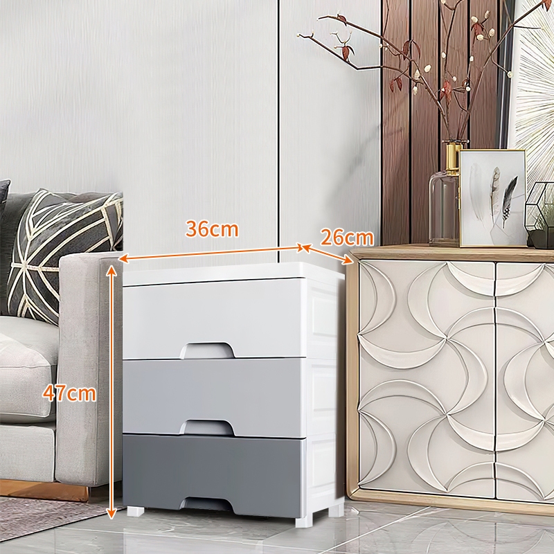 สีเทา 3 ชั้น 38cm