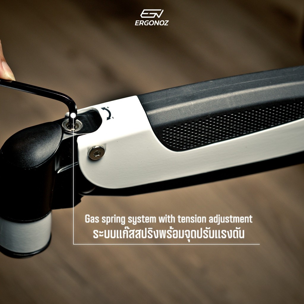 ERGONOZ ขาตั้งจอคอม  แขนจับจอ  ขาตั้งจอ  ขาตั้งจอคอมพิวเตอร์ Monitor  Arm 2 จอ  รุ่น EGN02D สีขาว