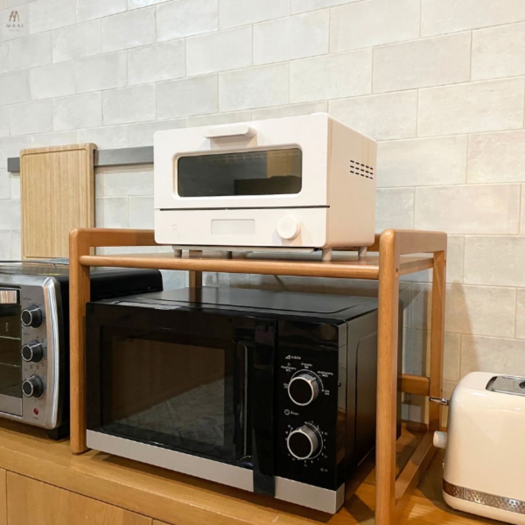MAAI Design Obun Shelf ชั้นวางไมโครเวฟ ชั้นวางของอเนกประสงค์ หรือชั้นวางเตาอบไมโครเวฟ  หรือจะคร่อมไมโครเวฟ สไตล์ญี่ปุ่น