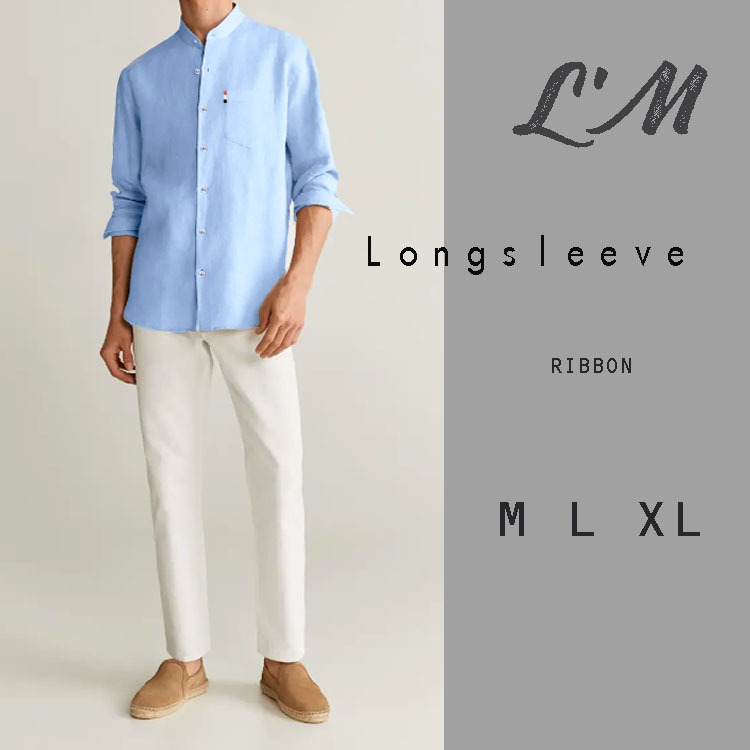 เหลือ157ใส่โค้ดMAYINC30 ผ้าคอตตอน นาโน   เกาหลีฝุดๆ เสื้อเชิ้ตผู้ชาย  LM mens style