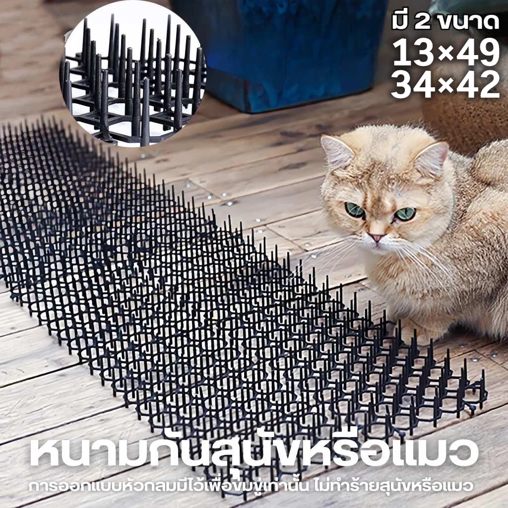 หนามไล่แมว ที่กันแมว พื้นหนามไล่สุนัข พื้นหนามไล่แมว ไล่หมาขี้หน้าบ้าน ปลอดภัยที่ไล่แมว ไล่แมว ป้องกันสุนัขถ่ายหน้าบ้าน