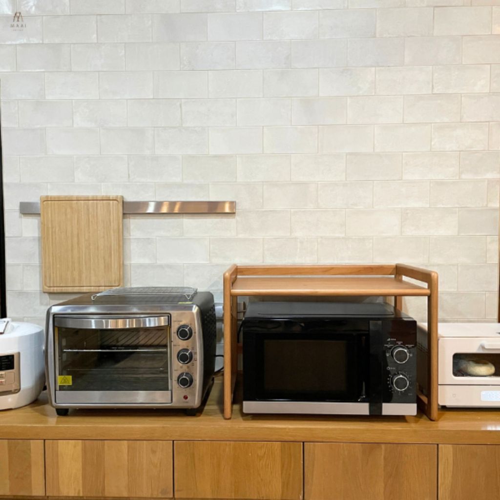 MAAI Design Obun Shelf ชั้นวางไมโครเวฟ ชั้นวางของอเนกประสงค์ หรือชั้นวางเตาอบไมโครเวฟ  หรือจะคร่อมไมโครเวฟ สไตล์ญี่ปุ่น