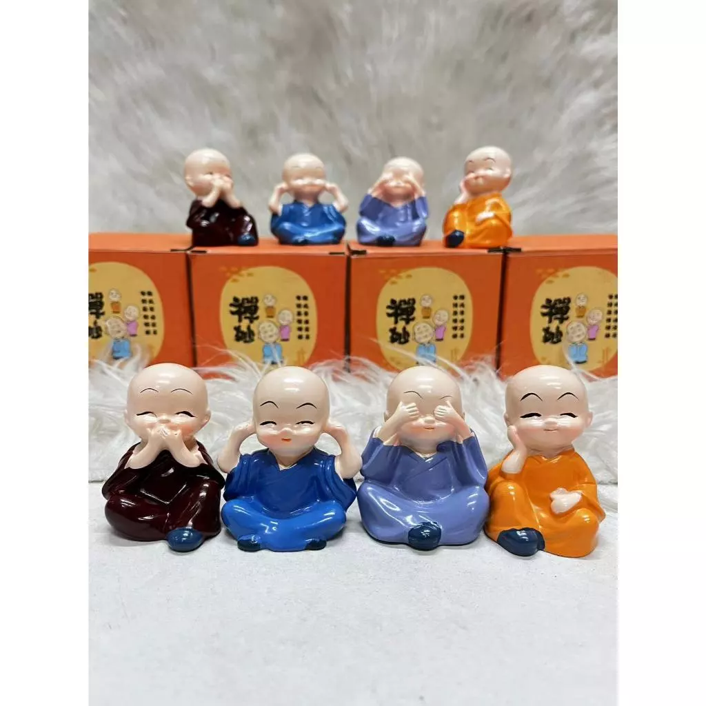 🔥พร้อมส่ง-ราคารดีของตกแต่งภายในรถยนต์,พระภิกษุสี่รูป ไม่ฟัง ไม่พูด ไม่ดู อย่าคิด ของแต่งน่ารัก ของแต่งรถ ของแต่งตั้งโต๊ะ
