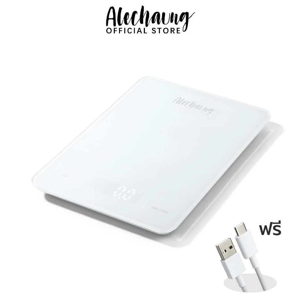 Alechaung เครื่องชั่งดิจิตอล เครื่องชั่งขนาดเล็ก จอแสดงผล LED 5KG Kitchen scale g/oz/ml/lb ตาชั่ง สำหรับชั่งอาหาร
