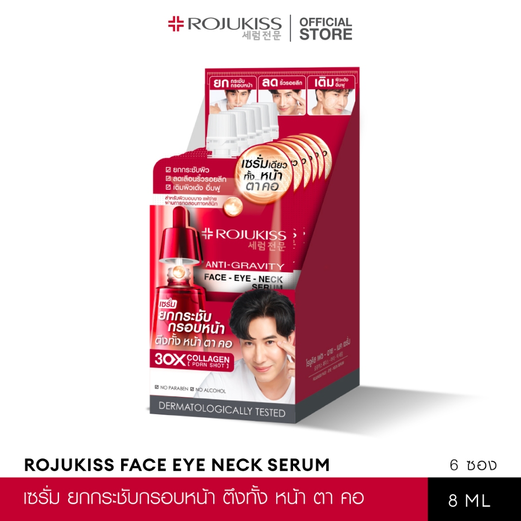 ANTI-GRAVITY Face Eye Neck Serum 8ml โรจูคิส เซรั่มยกกระชับ บำรุงผิวหน้า ตา คอ