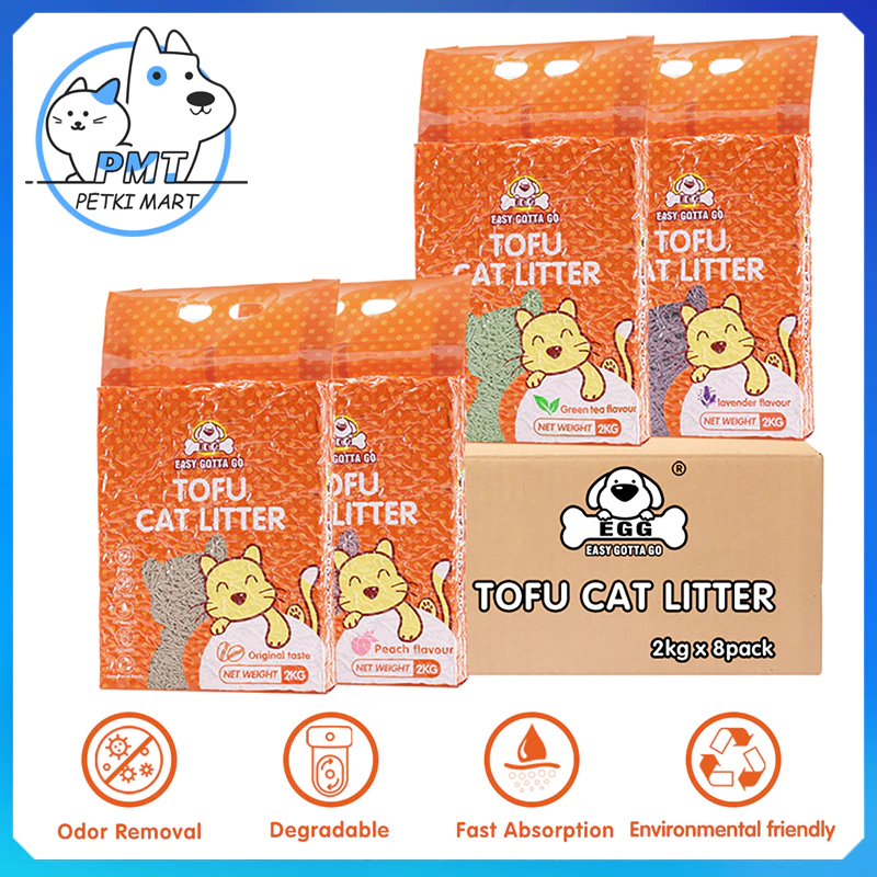 【พร้อมส่ง】PMT 2KG/6L ทรายแมวเต้าหู้ กำจัดกลิ่น ผลิตจากกากถั่วเหลืองธรรมชาติ กำจั