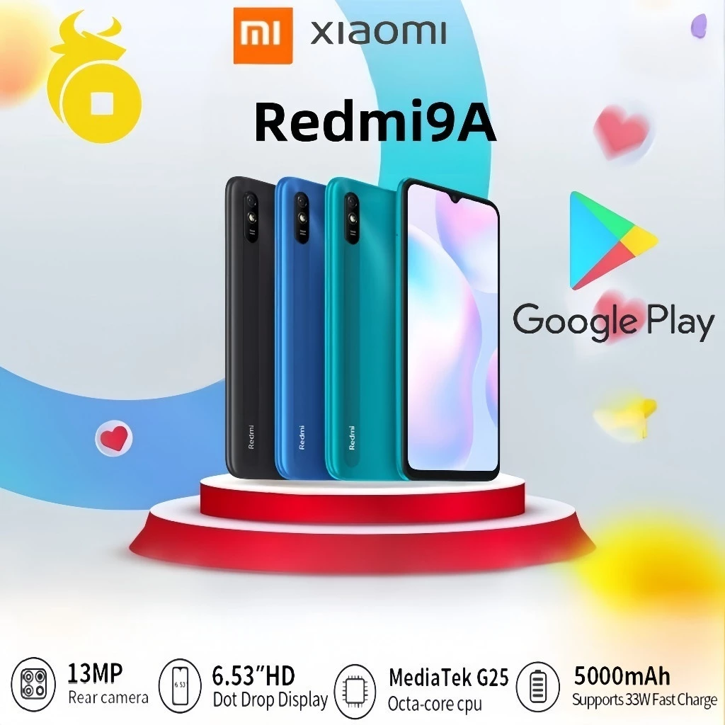 Redmi 9A [6+128GB] ของแท้ 100%โทรศัพท์มือถือ แบต 5,000mAh รับประกันสินค้า 12 เดือน