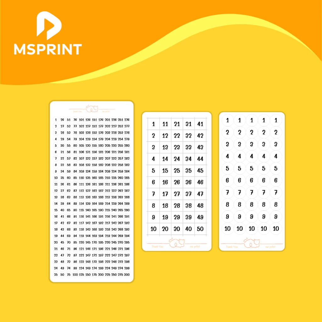 สติ๊กเกอร์ตัวเลขขนาด 1x1 ซม. เลข 1-10, 1-50, 1-10 แบบกลม,เหลี่ยม PP กันน้ำ [เลขอื่นๆ โปรดทักแชท] — ของมงคลหมวดเลขมงคล