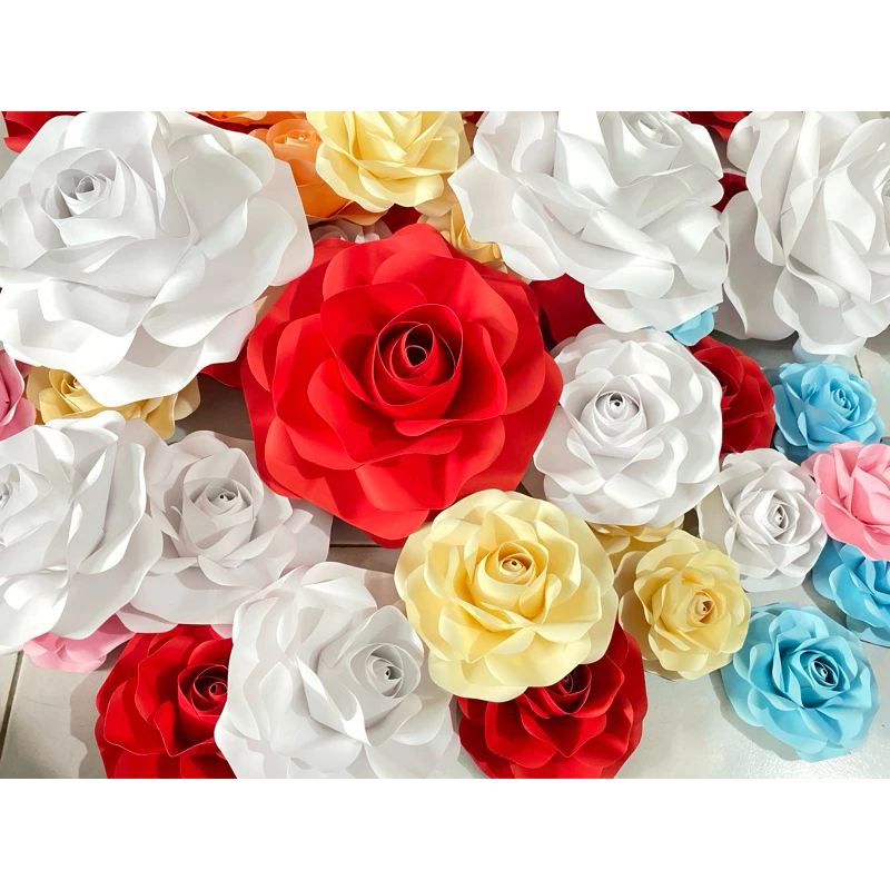 ของแต่งบ้าน ดอกไม้แต่งบ้าน ดอกไม้กระดาษ ฉากงานแต่ง 🌹ดอกกุหลาบ ของแต่งบ้าน ตกแต่งห้องนอน ห้องนั่งเล่น งานกระดาษ — ของมงคลหมวดไลฟ์สไตล์และของขวัญ