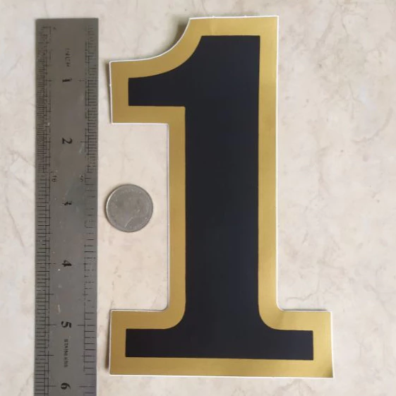 1ตัว สติ๊กเกอร์ตัวเลข 5.7"นิ้ว (14.5cm) สีดำ เลข1 ตัวใหญ่ ทนแดด กันน้ำ ตัวเลขอาราบิค — ของมงคลหมวดเลขมงคล