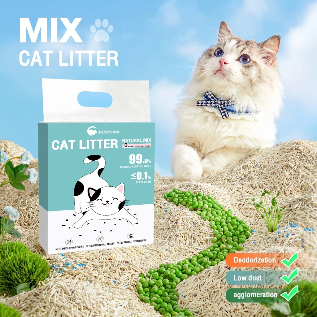 ทรายแมวเต้าหู้ 6L  ทรายแมวผสมเบนโทไนท์ & ถั่วเหลืองธรรมชาติ ลดกลิ่นดี ดูดซับเร็ว ไม่ติดเท้า พร้อมจัดส่งด่วน