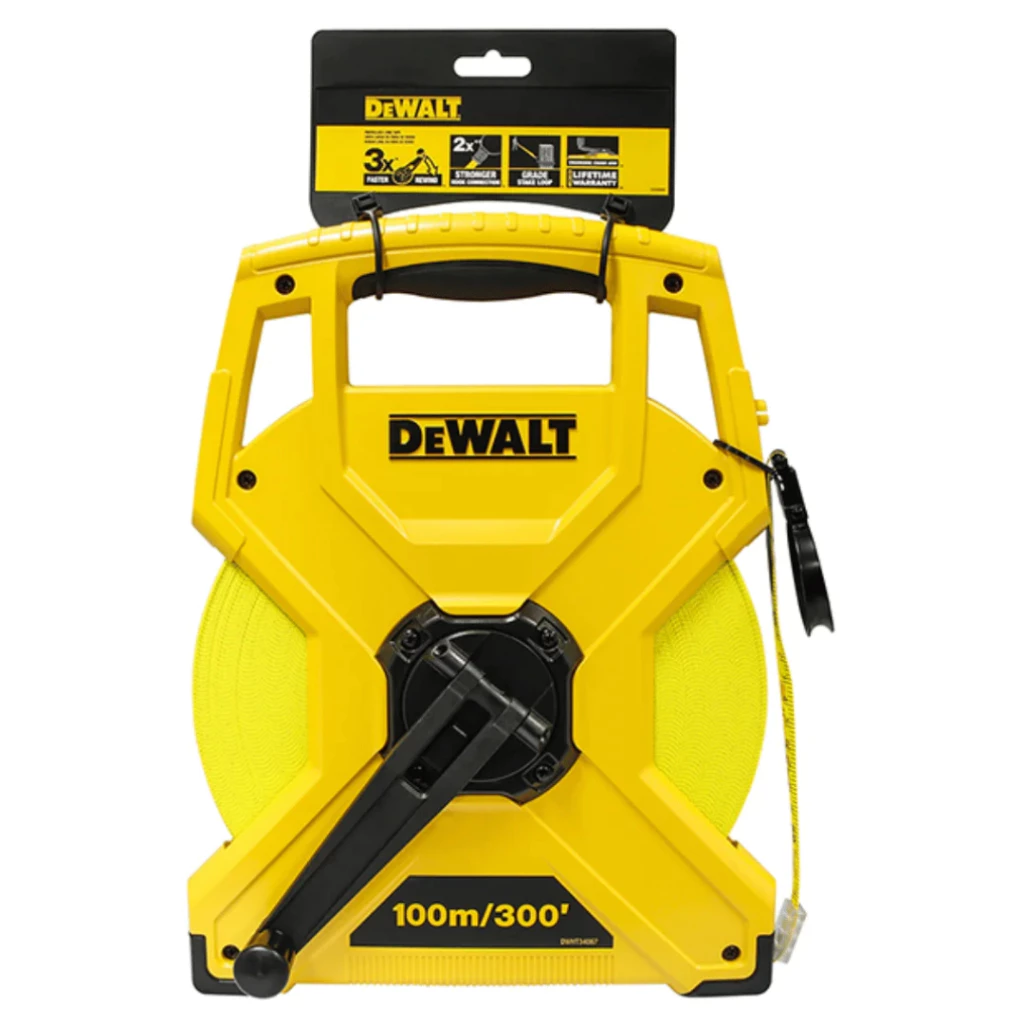 DEWALT เทปวัดสายไฟเบอร์ 100เมตร รุ่น DWHT34067 เทปวัด ตลับเมตร สายวัด เทปวัดระยะทางไฟเบอร์กลาส เทปวัดที่ดิน สายวัดระยะ — ของมงคลหมวดบ้านและฮวงจุ้ย