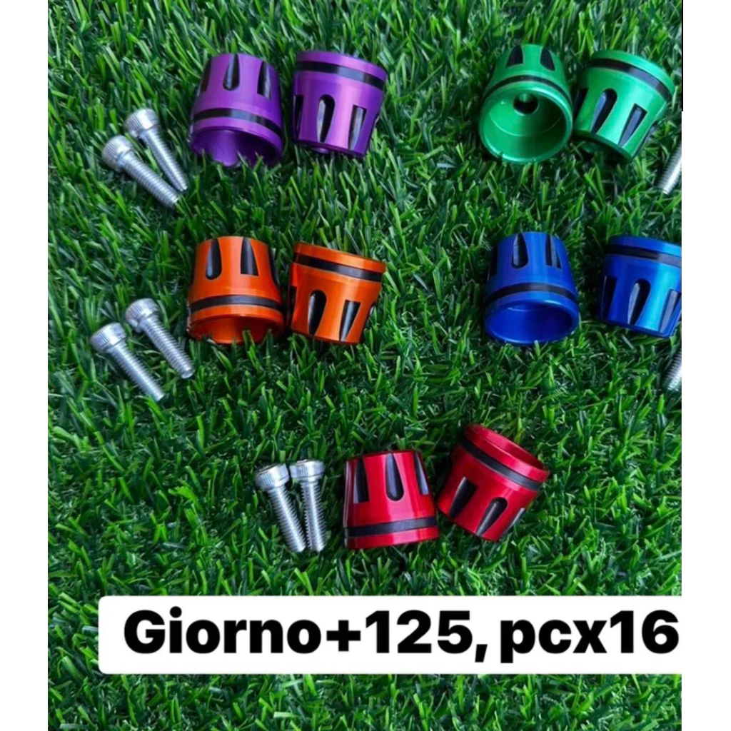 ปลายแฮนด์ ทูโทน V.1 Giorno(จีออโน่) ,Pcx160 มิเนียมแต่งสี พร้อมน็อตเลส ทูโทนเลเซอร์ สำหรับ Giorno ตรงรุ่นใส่ได้เลย