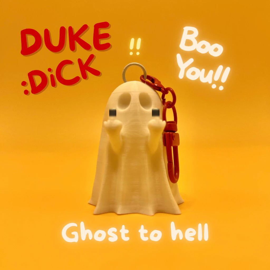 Boo you พวงกุญแจผี 3D Print สุดกวน | ของขวัญฮาๆ สำหรับเพื่อน คนรัก | พวงกุญแจห้อยกระเป๋า DukeDick — ของมงคลหมวดความรักและความสัมพันธ์