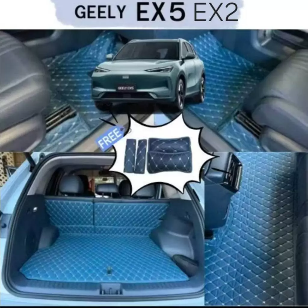 พรมปูพื้น Geely EX5 หนังPU 6D ตรงรุ่น