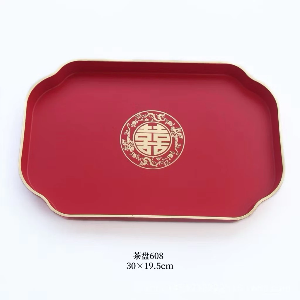 ถาดแดง ถาดใส่ของ หนามากครับ ถาดใส่ของ ใส่ถ้วยน้ำ ใส่ของไหว้ สวยหนาตรงปกครับ — ของมงคลหมวดพิธีและความเชื่อ
