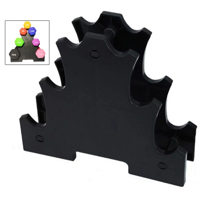 32cm ขาตั้งดัมเบล วางดัมเบลได้ 3 คู่ วัสดุ PP dumbbell rack
