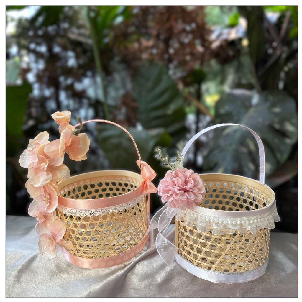 New:✨ กระเช้าสานไม้ไผ่ กระเช้าปีใหม่ กระเช้าของขวัญ กระเช้าใส่ผลไม้ กระเช้าของฝาก ( มีหลายสีให้เลือก ) — ของมงคลหมวดไลฟ์สไตล์และของขวัญ