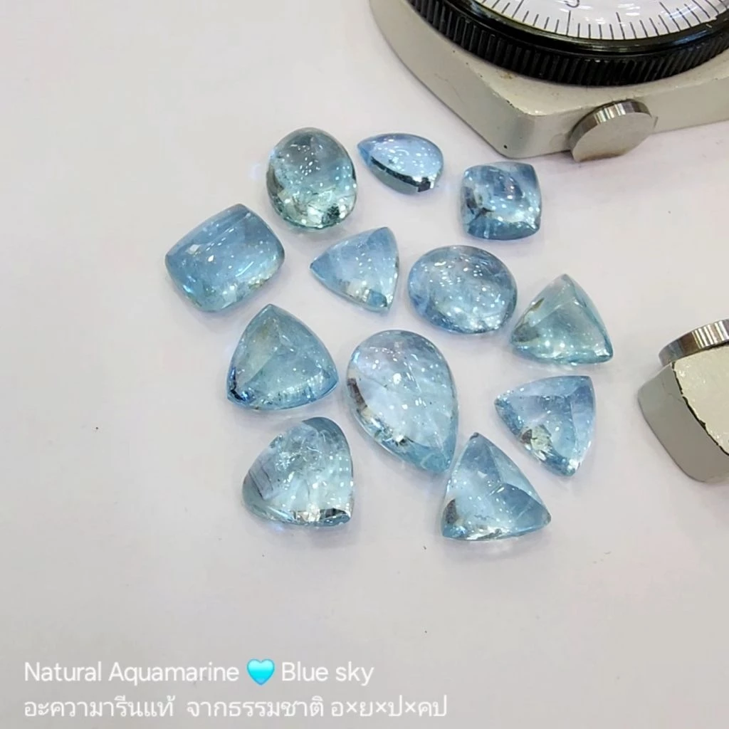 พลอยอะความารีนแท้ กะรัตละ 350 บาท Aquamarine บราซิล — ของมงคลหมวดเครื่องรางและวัตถุมงคล