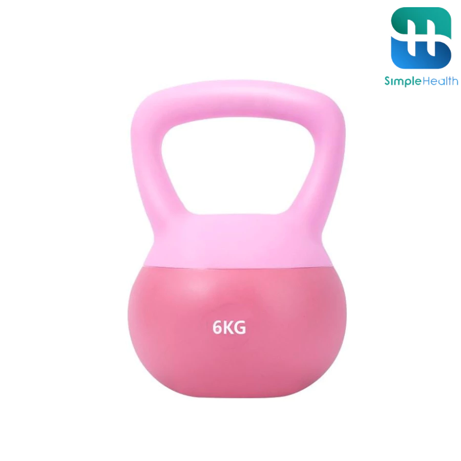 Simple Health เคทเทิลเบล Kettlebell Dumbbell ลูกตุ้มยกน้ำหนัก 2/4/6Kg ที่จับกันลื่น