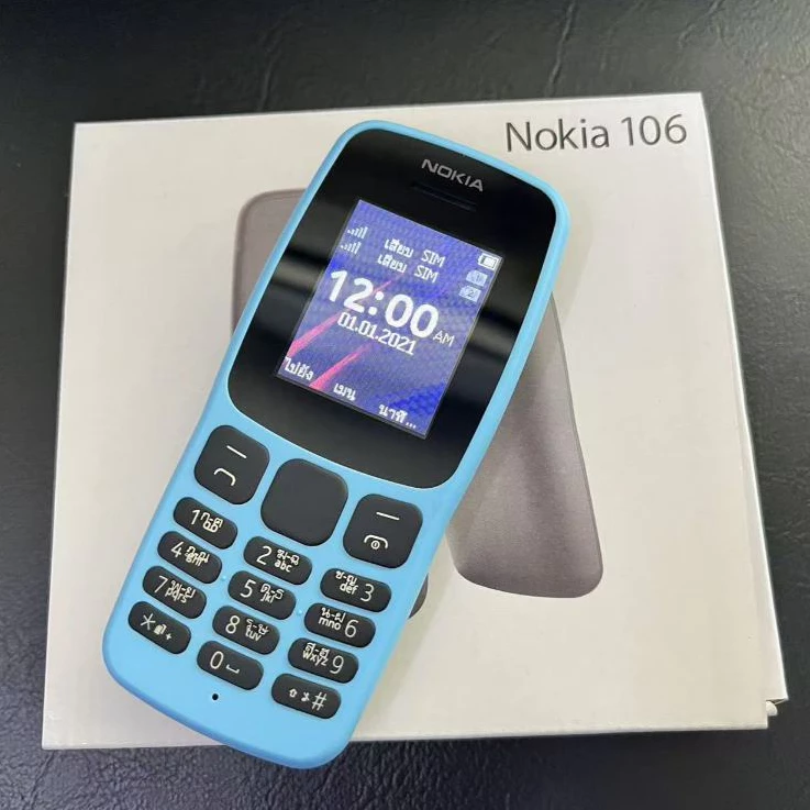 โทรศัพท์มือถือ Nokia 106 Dual Sim Phone 2G 1.8 นิ้ว dual SIM ปุ่มฟีเจอร์โทรศัพท์
