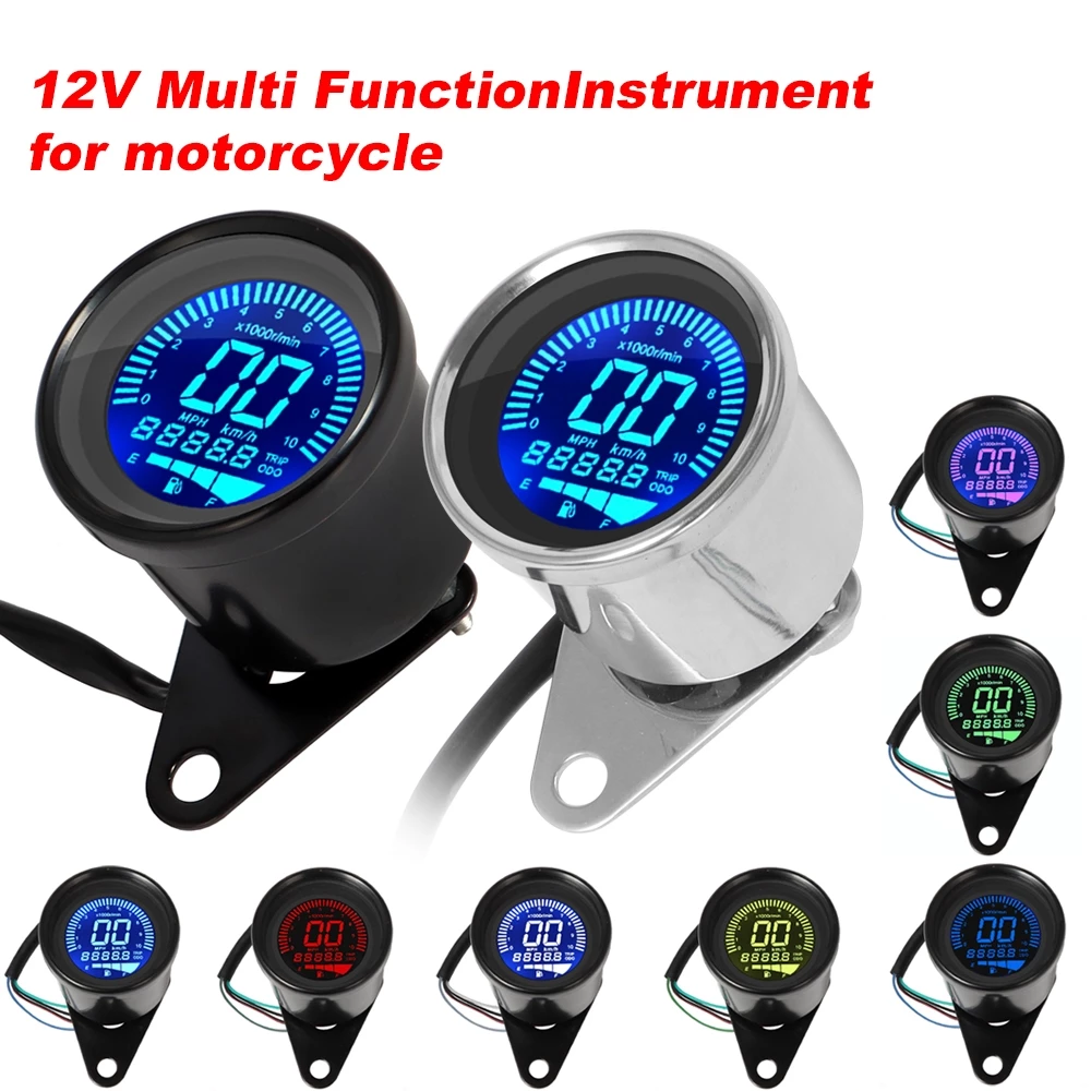 เครื่องวัดความเร็ว LED LCD เครื่องวัดความเร็ว Universal Fit Semua Motor RPM METER DIGITAL METER RPM