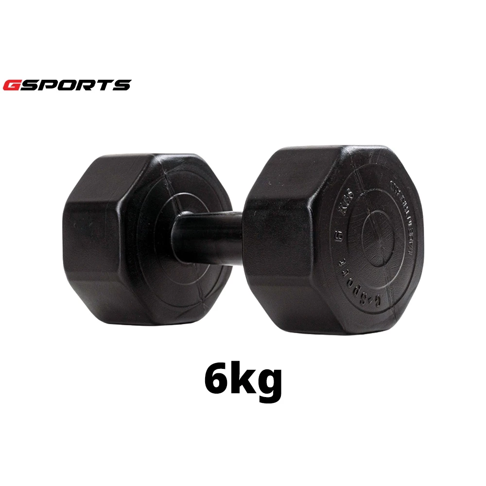 GSports ดัมเบลพลาสติก เหลี่ยม 6 kg จำนวน 1 ชิ้น Dumbbell 6 kg 1 pc.