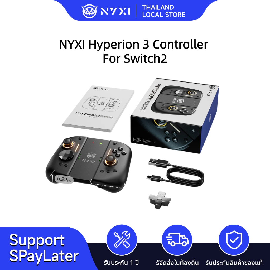 NYXI Hyperion 3 Wireless Switch Joycon Gaming Controller for Switch 2 + Carrying Case