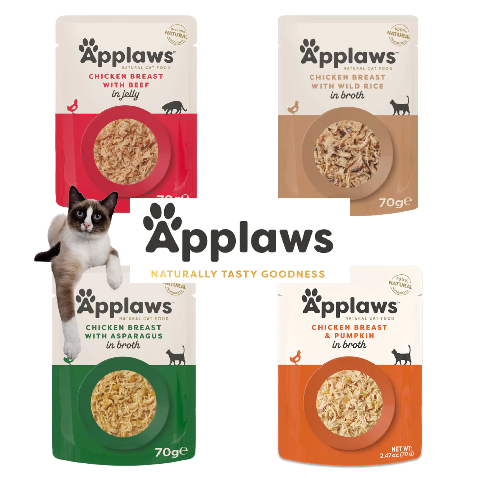😻CAT HOUSE⭐ Applaws อาหารแมวเปียก แบรนด์ส่งออก 70g ชุด 12, 24, 48 ซอง