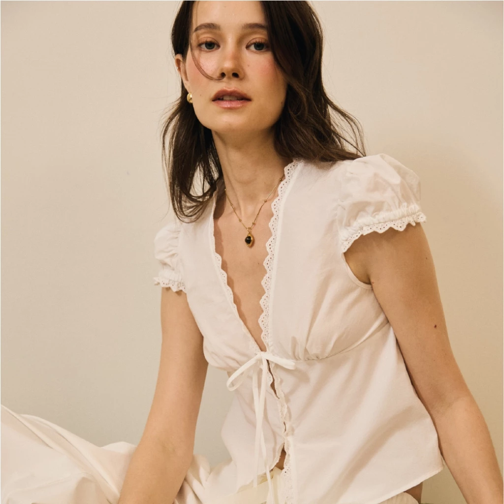 Fundamental Mitr Puff sleeve Blouse