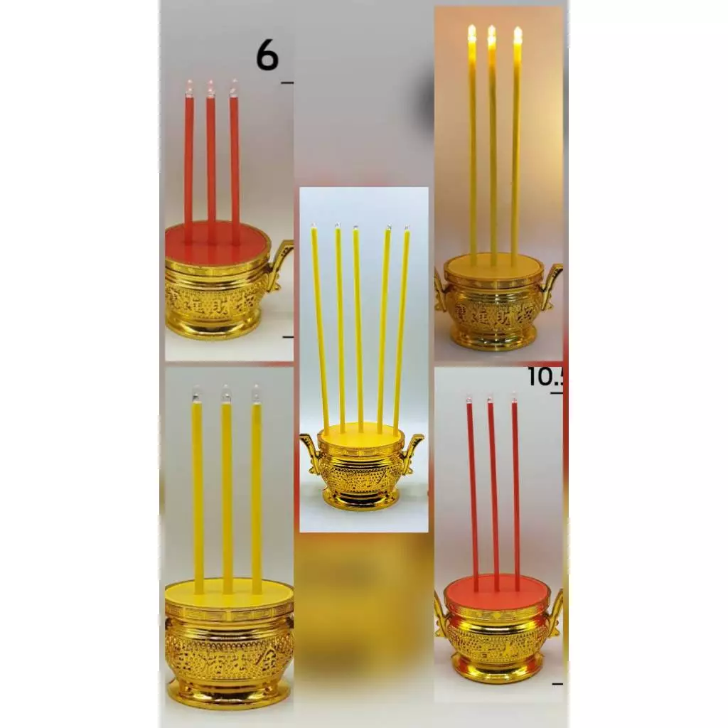 ธูปปลอม LED CANDLE กระถางธูปไฟฟ้า เทียนใส่ถ่าน เทียนไฟฟ้า ธูปLED ธูปไฟฟ้า ชุดธูปเทียน เทียนอิเล็กทรอนิกส์ เทียน — ของมงคลหมวดพิธีและความเชื่อ