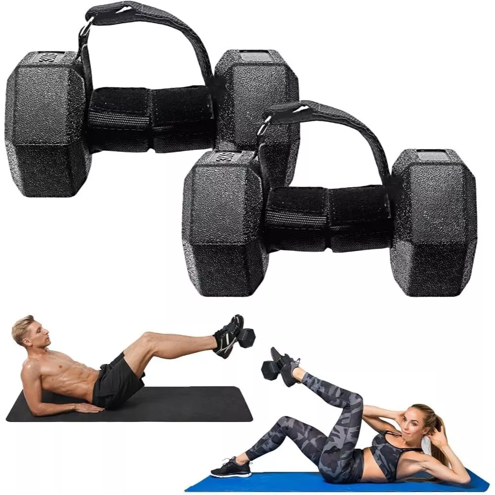 สายรัดข้อเท้า ดัมเบล ยกขา ฟิตเนส ปรับขนาดได้ พกพาง่าย Dumbbell Ankle Strap เพิ่มแรงต้าน เล่นขา