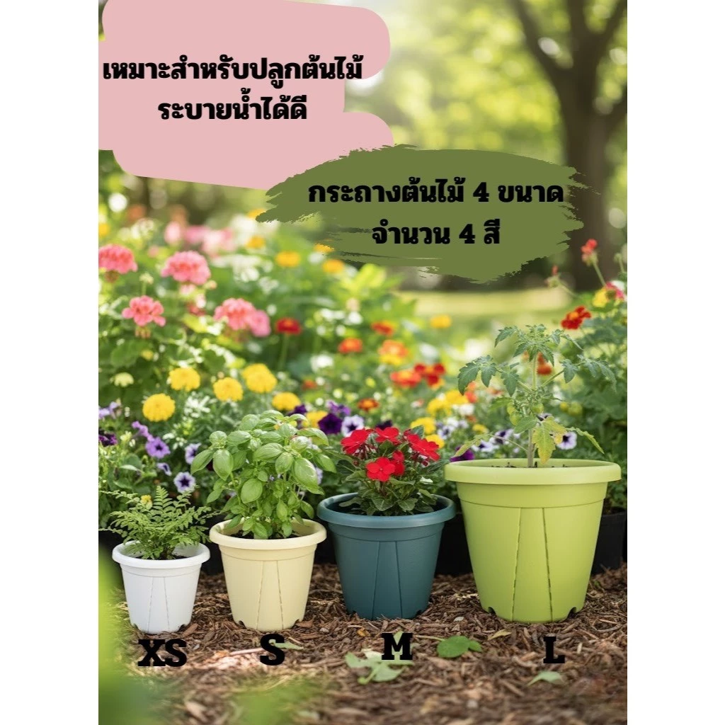 CHANGTINกระถางทรงกลม กระถางคุณภาพดีกระถางต้นไม้ กระถางปลูกต้นไม้ กระถางพลาสติก กระถาง2เเบบ กระถาง — ของมงคลหมวดบ้านและฮวงจุ้ย