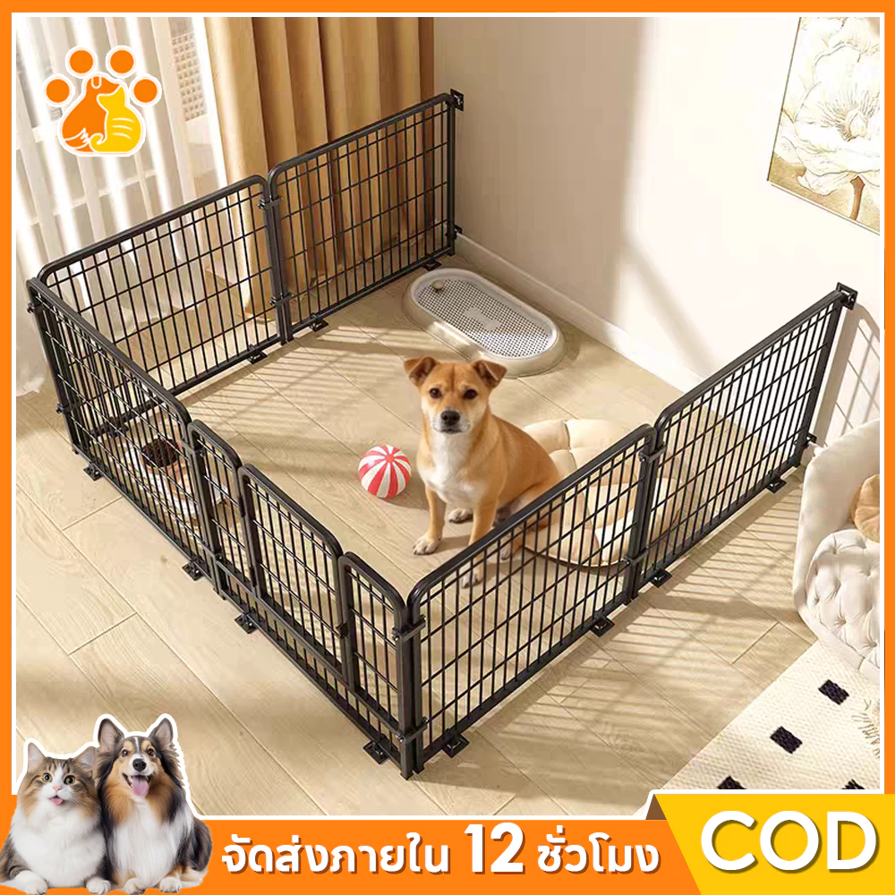 🐾รั้วสัตว์เลี้ยง กรงหมา คอกสุนัข คอกสัตว์เลี้ยง ท่อเหล็กเสริม 6 ซม ติดตั้งง่าย หมา กรง กรงหมาใหญ่