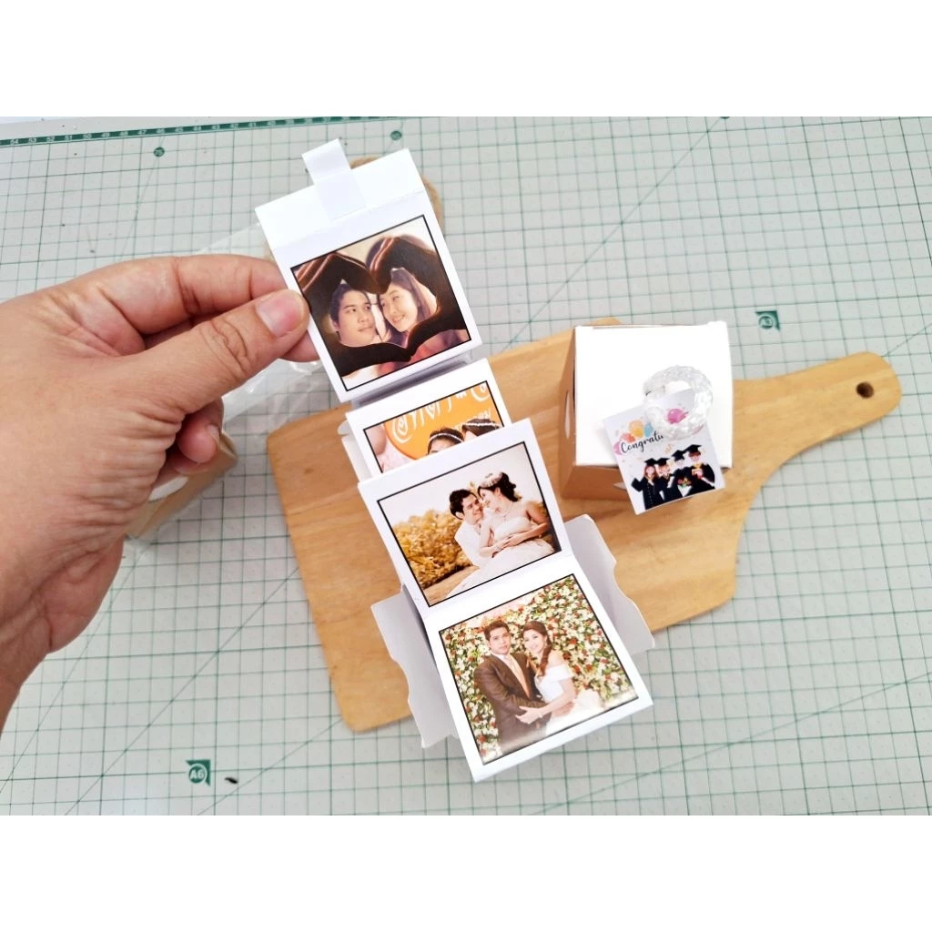 ของขวัญปัจฉิม ของขวัญวาเลนไทน์ กล่องดึงรูป กล่องรูปกระเด้ง กล่องเก็บความทรงจำPhoto box กล่องใส่รูป ของขวัญให้แฟนครบรอบ — ของมงคลหมวดไลฟ์สไตล์และของขวัญ