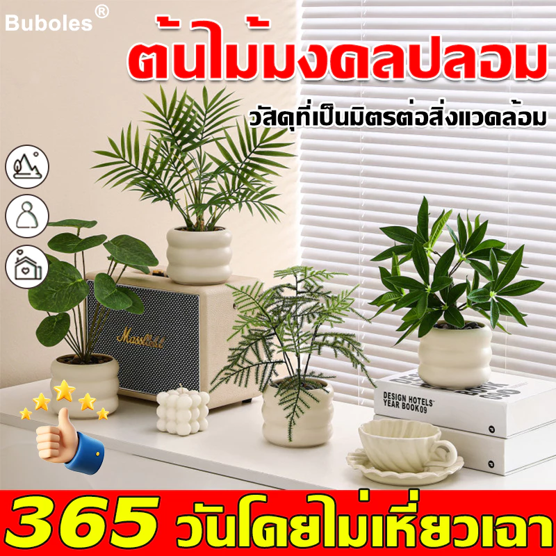 ต้นไม้มงคลปลอม🍀เปลือกเต่า/กล้วยเขียว/ปาล์มดิปซิส พร้อมกระถาง/หินโรย ต้นไม้ปลอมมงคล ต้นไม้มงคลเศรษฐีปลอม ไม้ประดับ — ของมงคลหมวดบ้านและฮวงจุ้ย