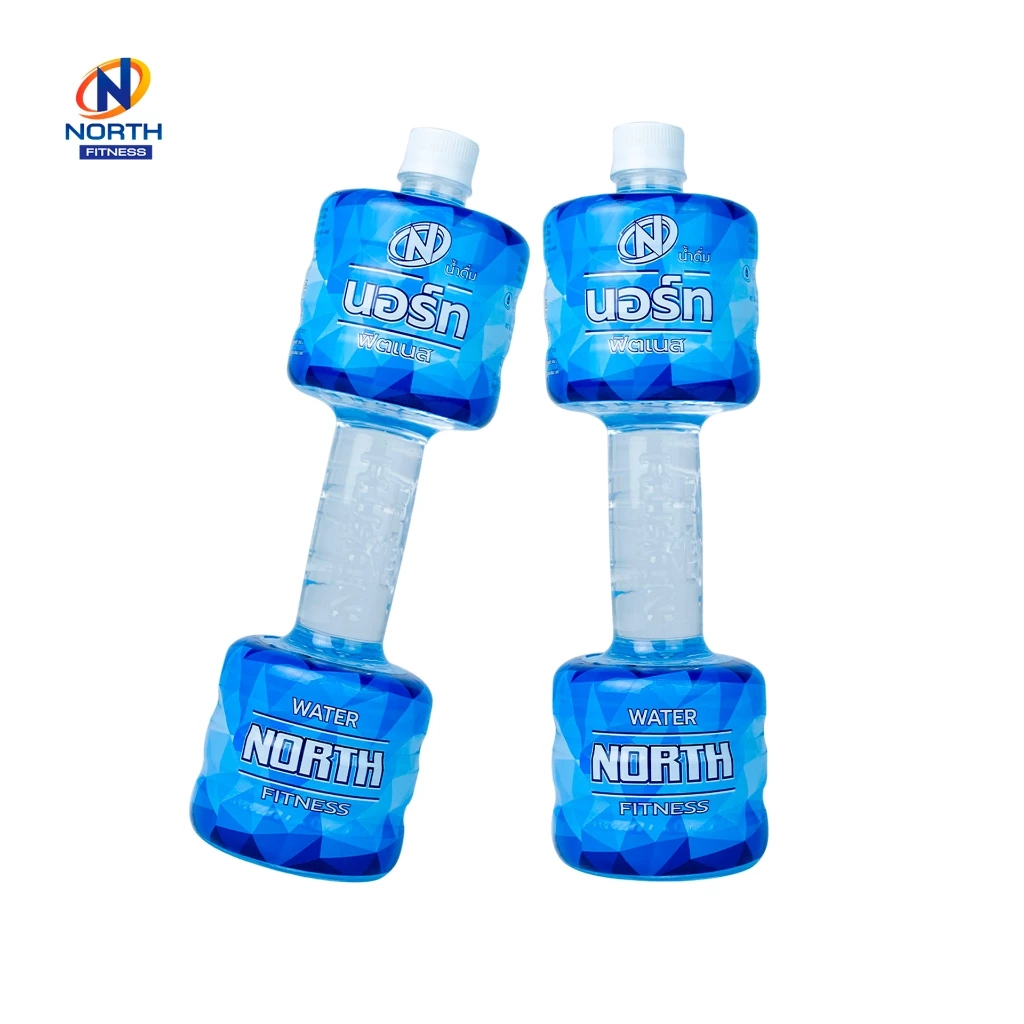 NORTH FITNESS Dumbbell Water Fitness ขวดน้ำดัมเบล ดัมเบลขวดน้ำ ขวดเปล่า 2 ขวด ขนาด 1.2 ลิตร 【บริการส่งด่วน】
