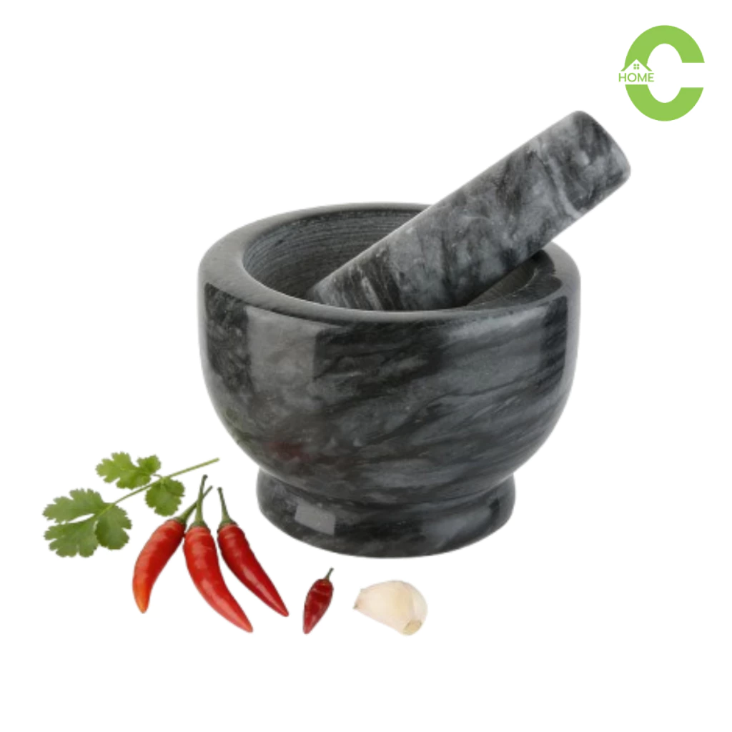 ครก ครกหิน ครกตำน้ำพริก ครกเล็ก Marble mortar ครกพร้อมสาก 4นิ้ว 5นิ้ว ครกแตกจากขนส่งเคลมได้ทุกกรณี Simple Kitchen