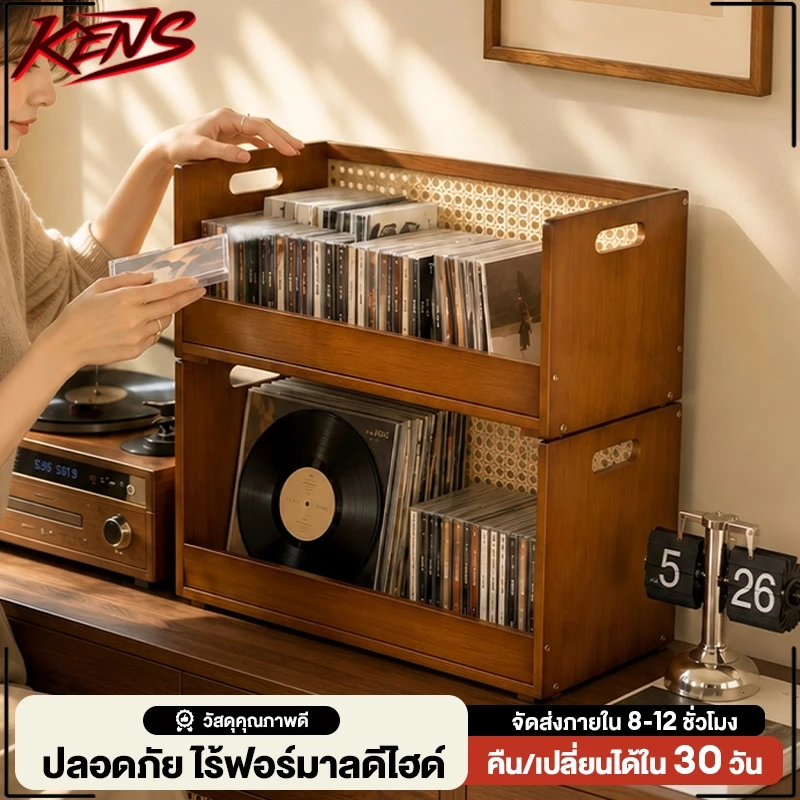 KENS ชั้นวางของบนโต๊ะ ชั้นจัดระเบียบบนโต๊ะทำงาน ชั้นเก็บของอเนกประสงค์ วางเรียงซ้อนเป็นชั้นได้ สไตล์มินิมอล — ของมงคลหมวดบ้านและฮวงจุ้ย