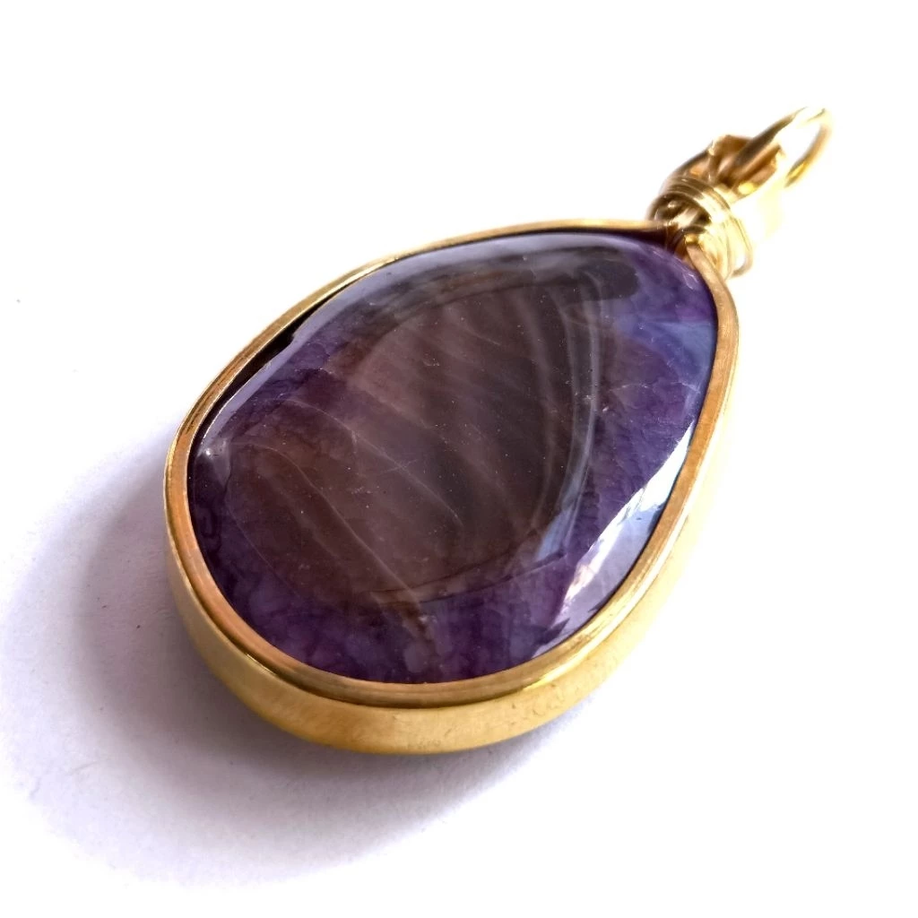 จี้หินamethyst จี้หินธรรมชาติ จี้หินมงคล จี้หินสีม่วง nature amethyst stone pendant jewelry accessories beerboutique — ของมงคลหมวดเครื่องรางและวัตถุมงคล