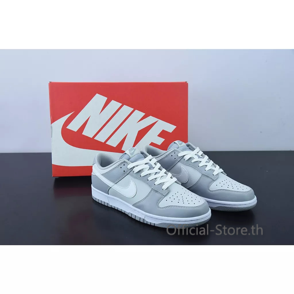 ลดเพิ่ม 57 รองเท้าผู้ชาย Dunk Low Retro Grey white รองเท้าผู้หญิง ฟรีค่าจัดส่งทั่วประเทศ